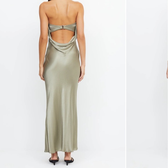 Bec + bridge moon dance strapless dress in sage - Picture 2 of 10